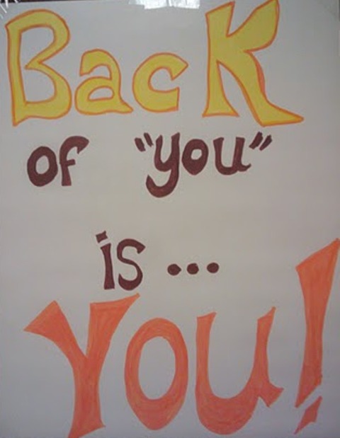 Back of "you"...
